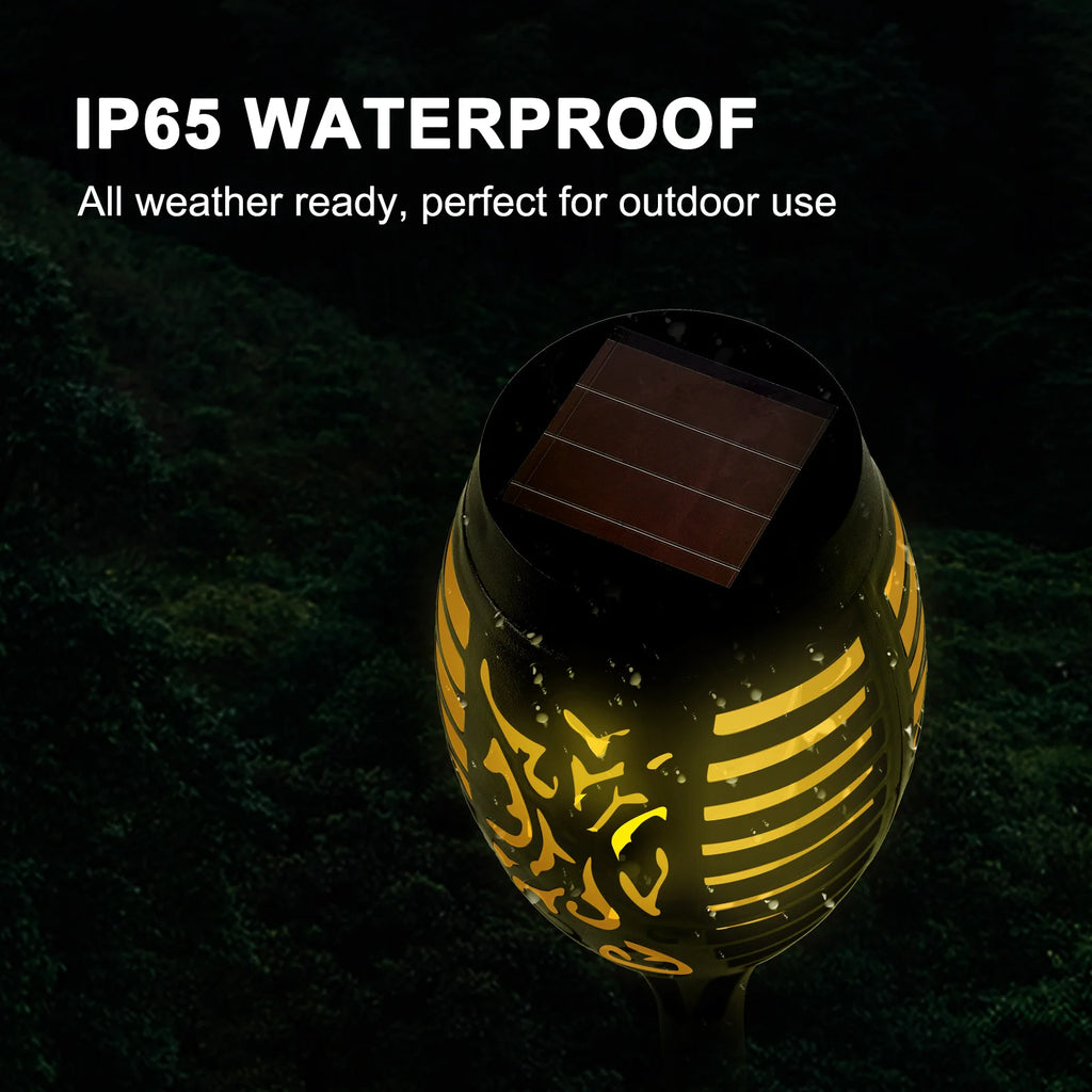 12LED Solar Flame Torch Lights Flickering Waterproof Garden Decoration Outdoor For Lawn Path Yard Patio Floor Lamps
