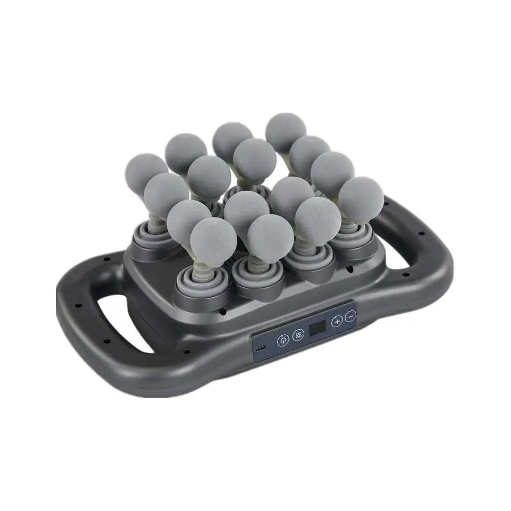 Fascia Gun Deep Tissue Muscle Massager with Red Light Therapy Fascia Gun 16Head 02 gray Tidesmit