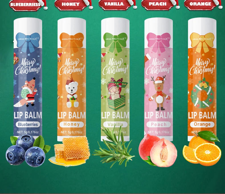 Hydrating Lip Balm Gift Set - 10 Piece Nourishing Christmas Care Kit Lip Care Tidesmit
