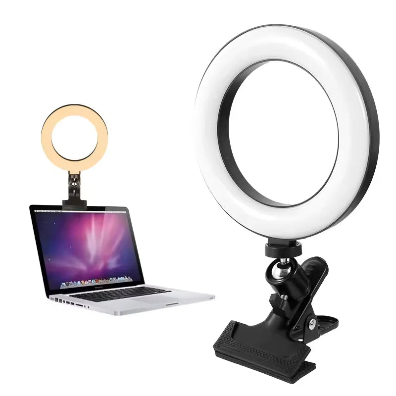 Clip-On 6-Inch LED Ring Light for Phone & Webcam - LED-001 Tidesmit
