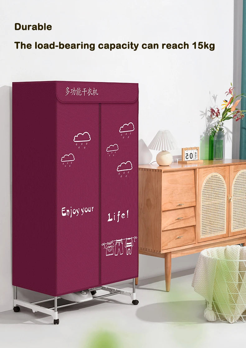Tidesmit electric wardrobe style clothes dryer and garment warmer with hot air fan for efficient laundry drying