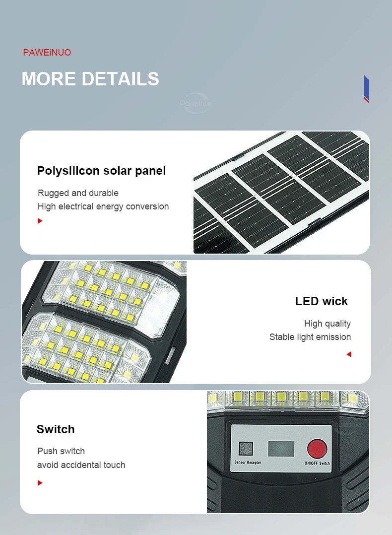 20000000LM Outdoor Solar LED Lights Ultra Bright Solar Induction Wall Lamp IP67 Waterproof Solar Garden Lamp Spotlights