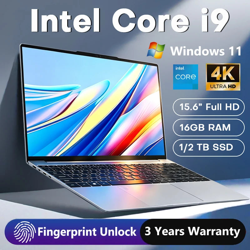 Portable Laptop Fingerprint Unlock Notebook 16GB RAM 1TB SSD Gaming Laptop Computer intel i9 10980HK/9900 Windows 11 Notebook PC