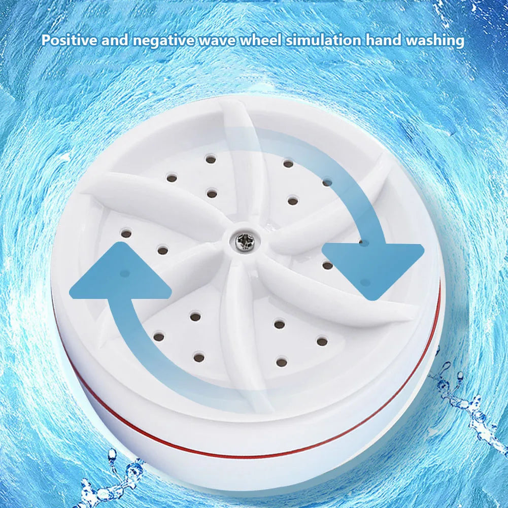 Tidesmit portable mini bubble washing turbine for laundry cleaning featuring low noise rotation for travel