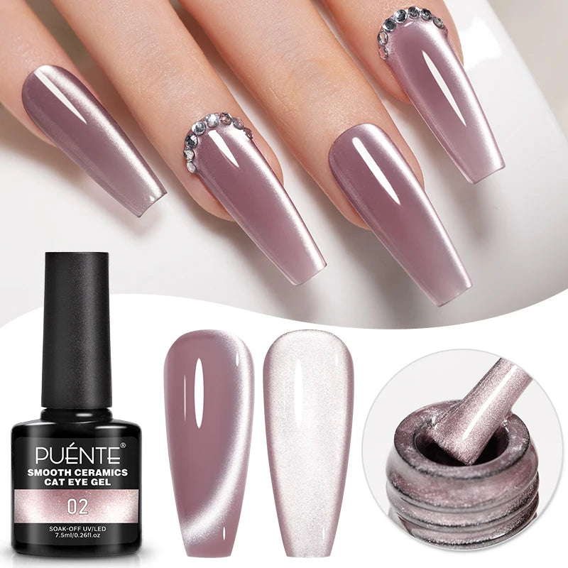 3D Sculpture Gel Nail Polish 15ml - Professional Soak Off Formula Permanent Makeup Machines Ceramics Cat Eye 02 Tidesmit