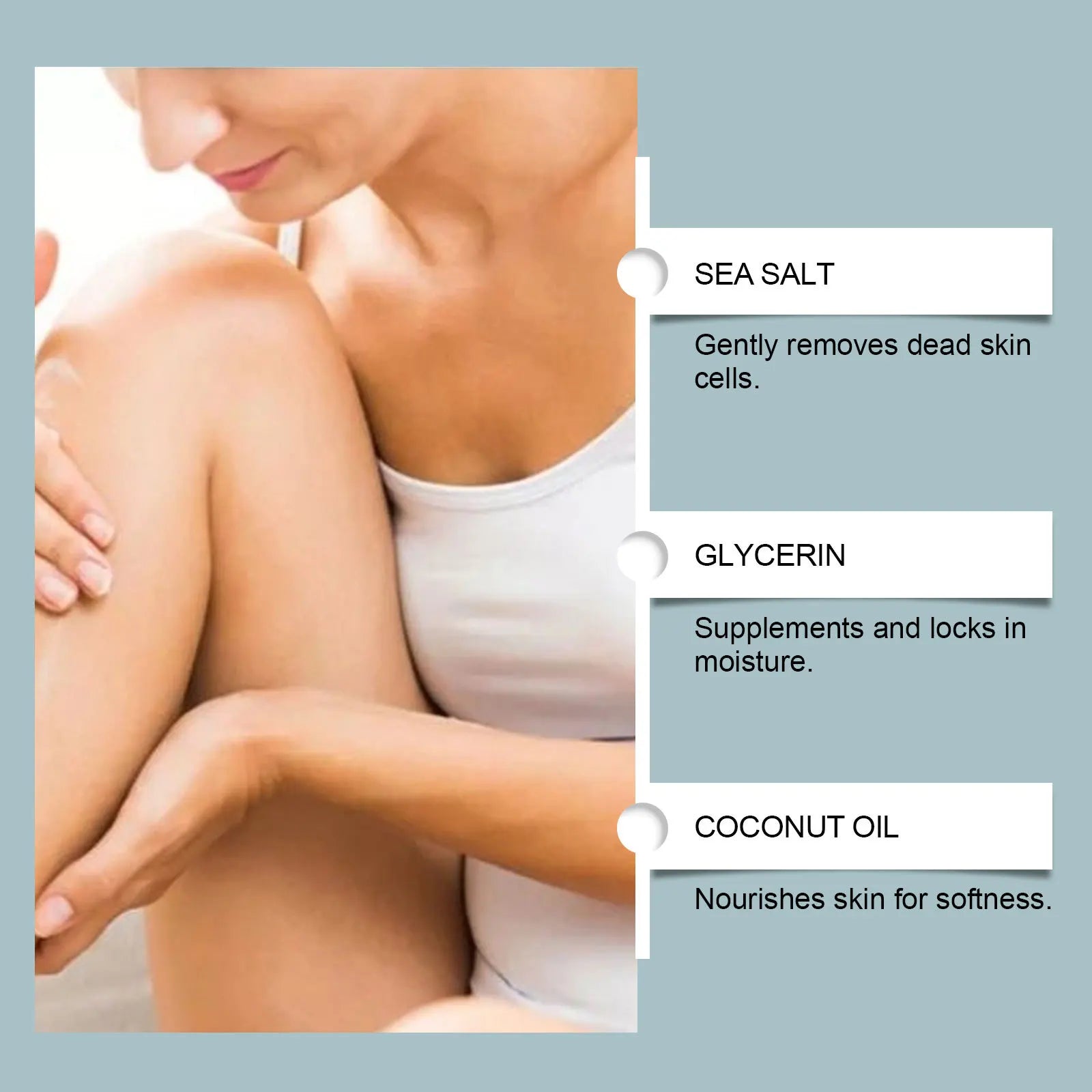 Dead Sea Salt Body Scrub with Jojoba Oil for Smooth Skin - Tidesmit Scrubs Treatments Tidesmit