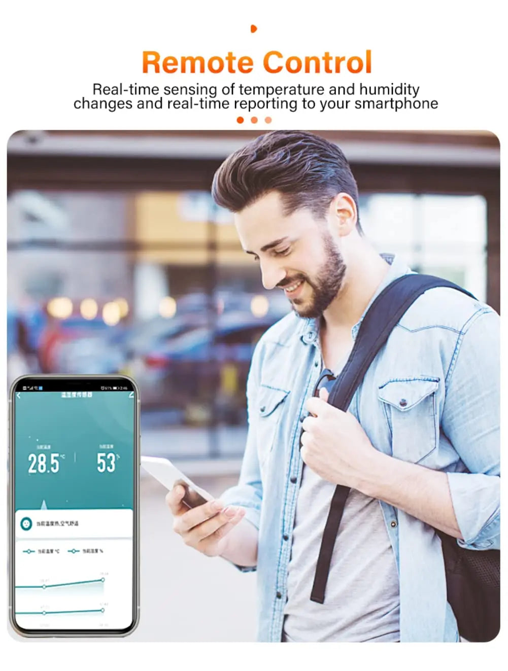 WiFi Temperature Humidity Sensor – Smart Home Remote Climate Monitor Tidesmit