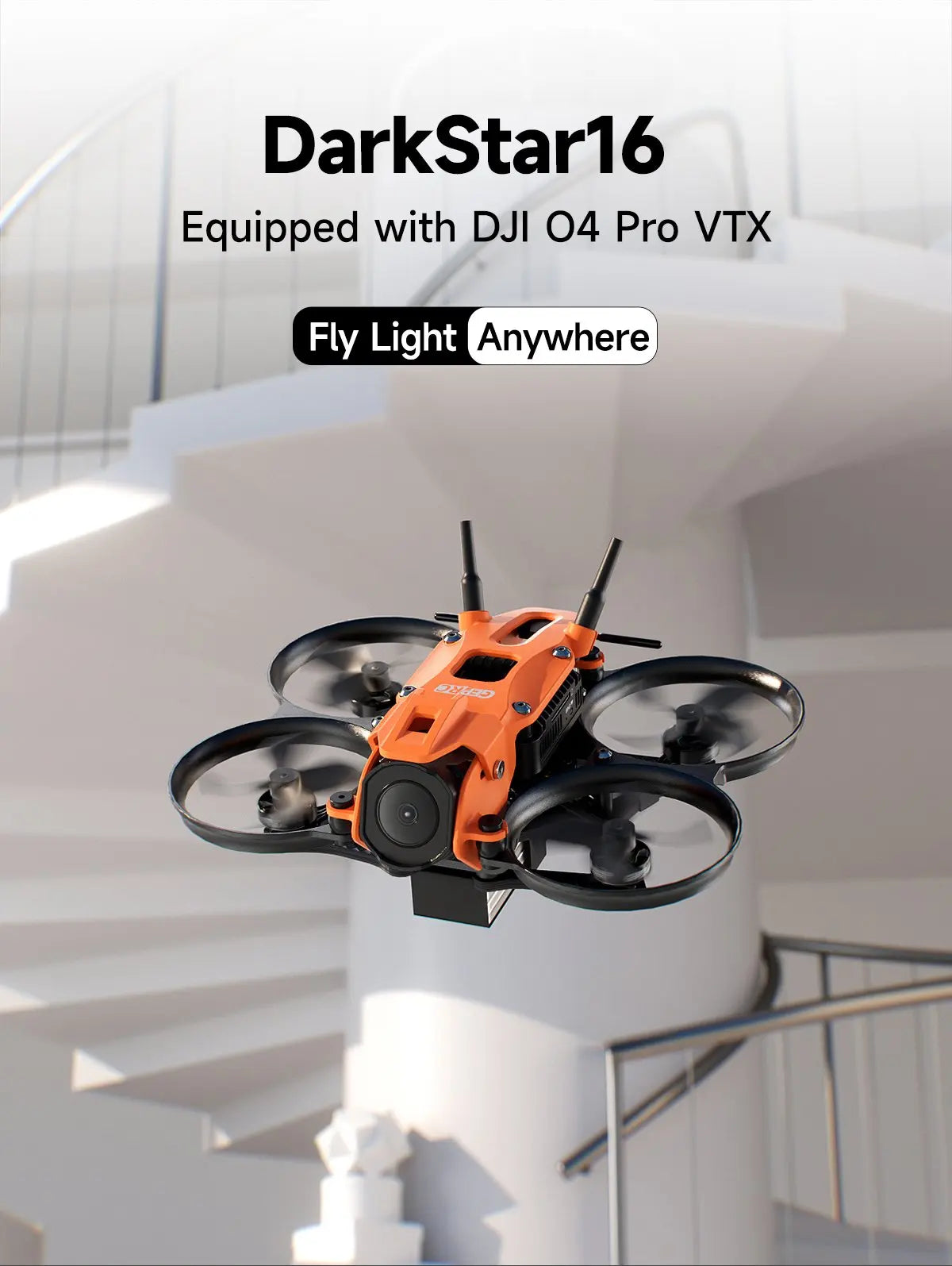 DarkStar16 O4 Pro TinyWhoop | Lightweight 2S FPV Camera Drone Tidesmit
