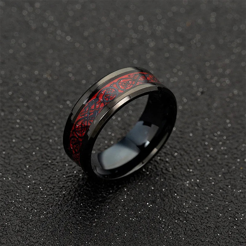 Smart Health Ring - 8mm Stainless Steel Biometric Fitness Tracker Red Tidesmit