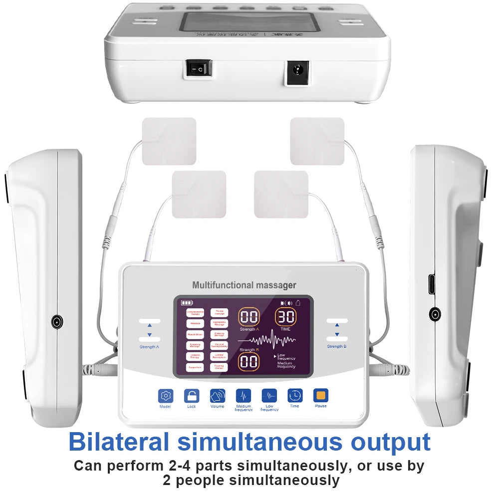 Electric Muscle Stimulator & TENS Pulse Massager - Tidesmit Body Shaping Massage Equipment Tidesmit
