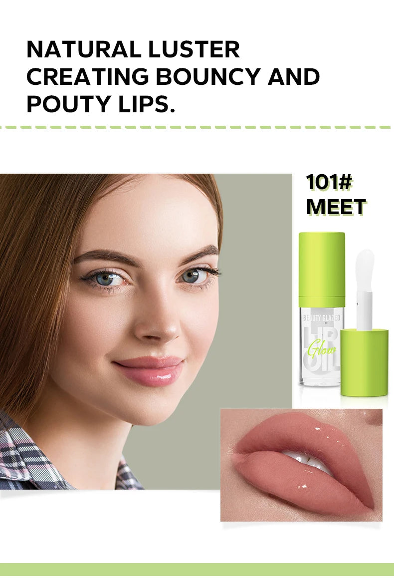 Moisturizing candy lip gloss with a lustrous, mirror-like nude finish for natural, bouncy, and pearlescent lips.