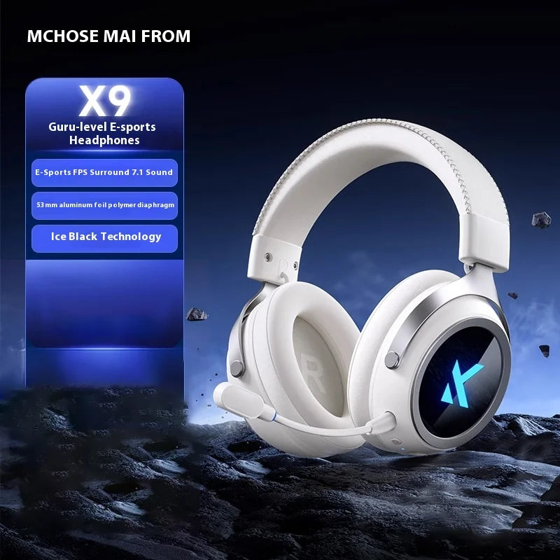 MCHOSE X9 Wireless Headphones - Over-Ear Studio Monitor with Low Latency X9 White Tidesmit