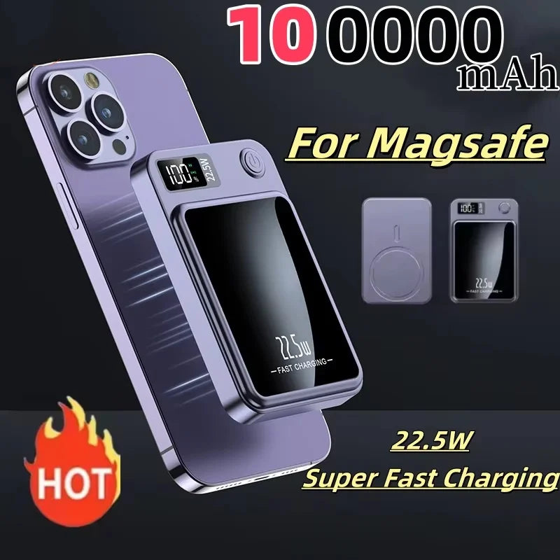 Magnetic Wireless Power Bank 50000mAh - Fast Charging USB-C Travel Battery Tidesmit
