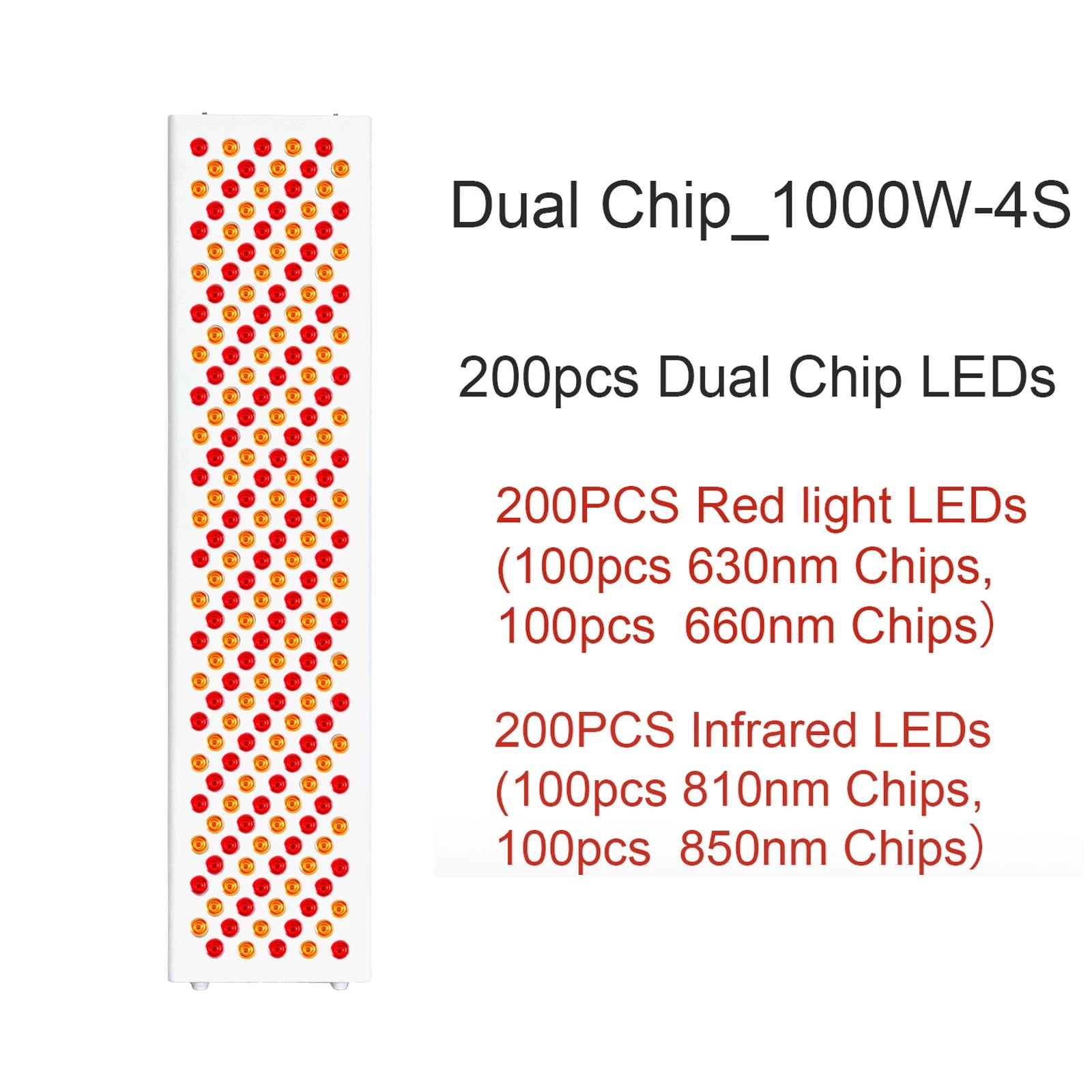 New 300W 500W 1000W 1500W Full Body Red Light Therapy Panel 630nm 660nm 810nm 850nm Infrared Therapy Lamp