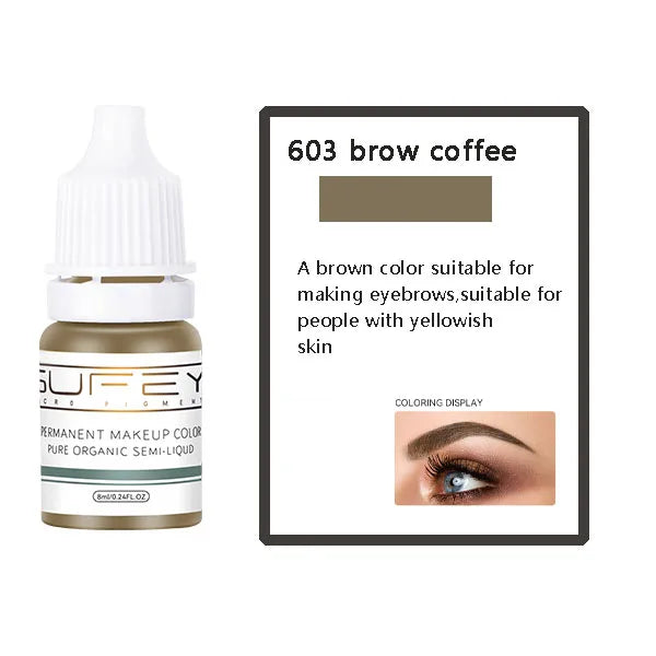 Microblading Pigment 8ml - Professional Permanent Makeup Brow Ink Permanent Makeup Machines 603brown coffee Tidesmit