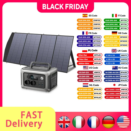 Allpowers 299Wh 600W Portable Solar Generator | LiFePO4 Power Station Tidesmit