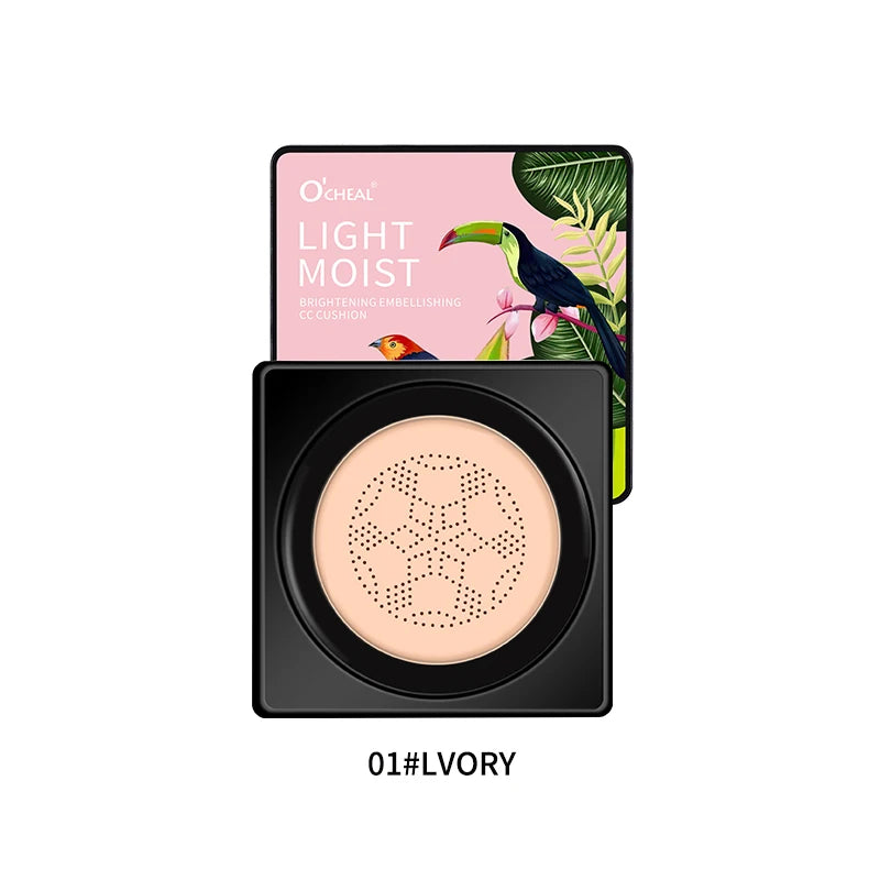 Tidesmit Mushroom Head BB Cream foundation texture close-up showing full coverage concealer cushion for face makeup