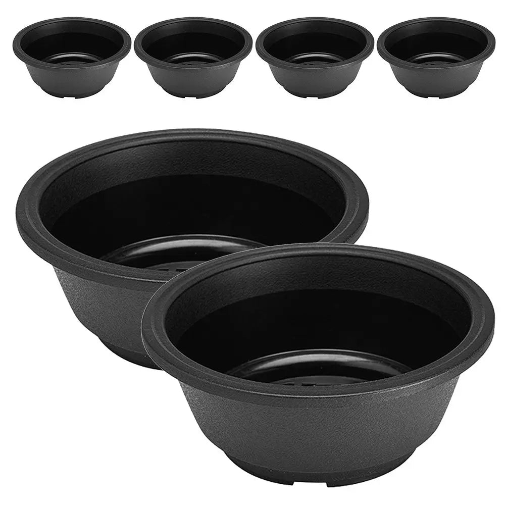 6Pcs Succulent Plant Pots Hollow Bottom Plastic Flowerpot Creative Planter for Home Garden Desktop Decoration Gardening Supplies