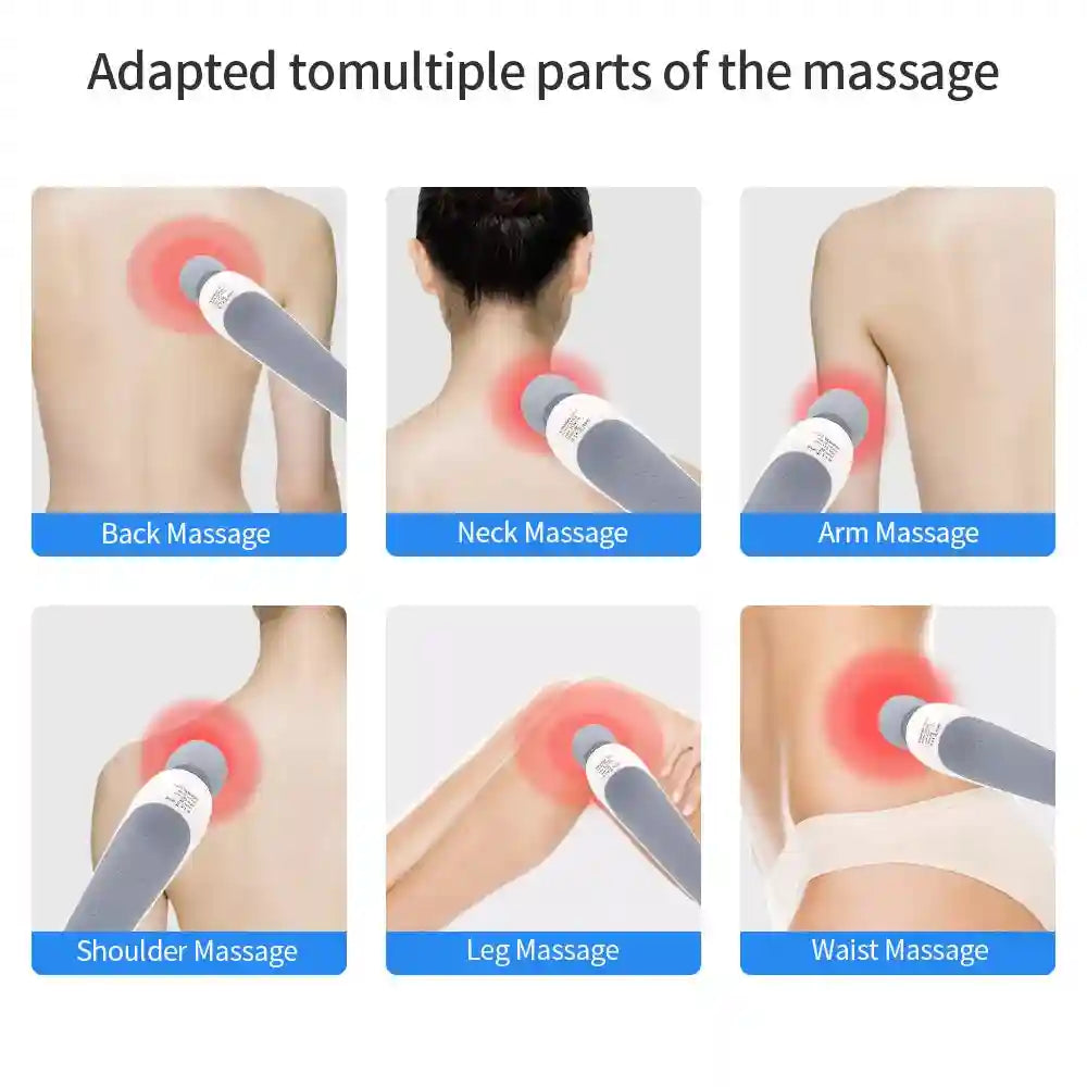 Electric Massage Gun for Deep Tissue Muscle Relief - White Tidesmit Back Massage Instrument Tidesmit