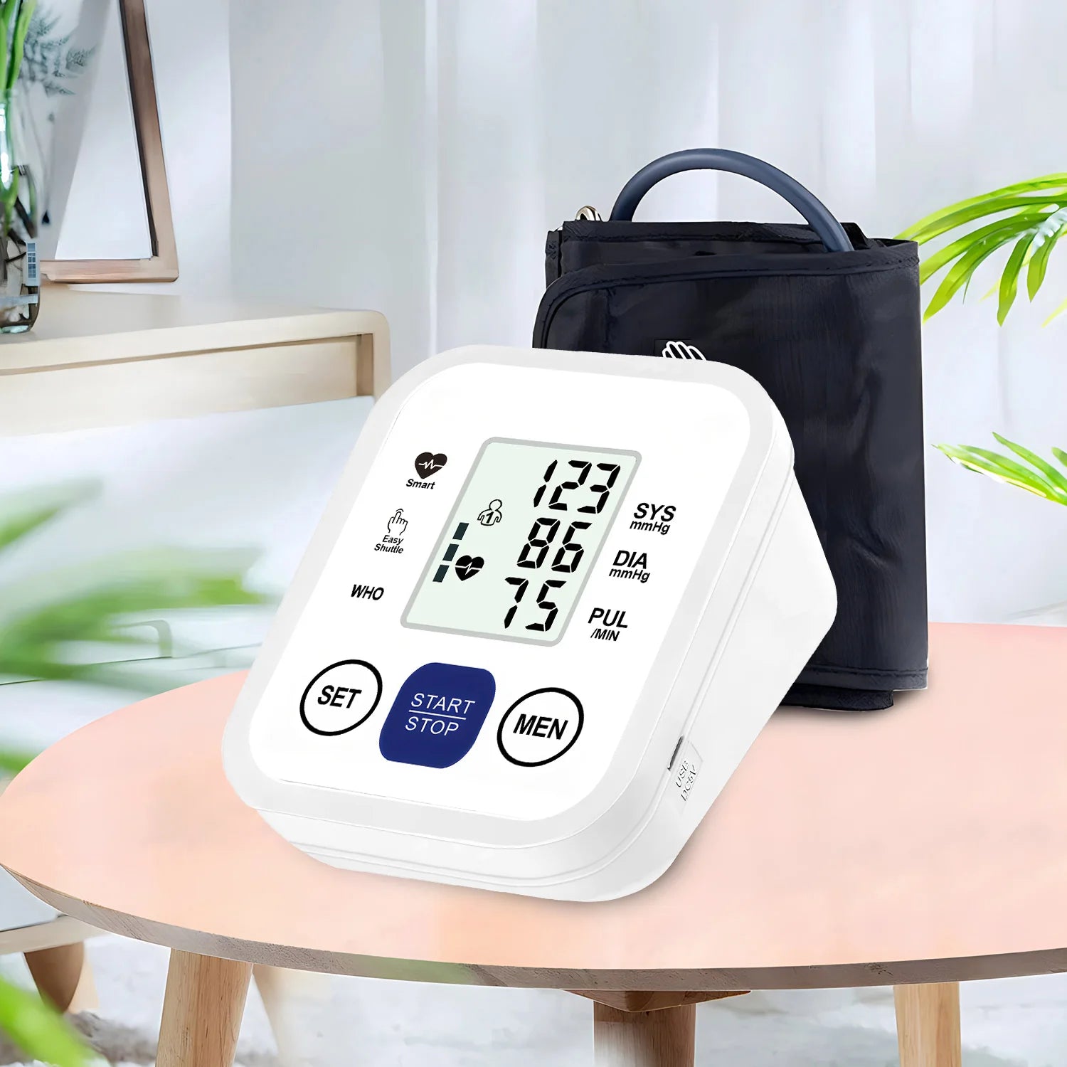 Medical Blood Pressure Tensiometer LED Display Digital BP Heart Rate Meter Arm cuff Blood Pressure Monitor BP Pulse Rate Meter