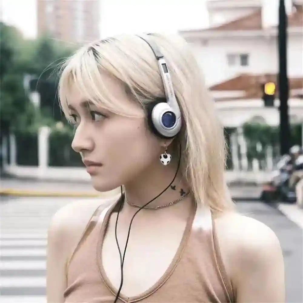 Y2K Wired Retro Headphones - Over-Ear Stereo Headset with Mic Tidesmit
