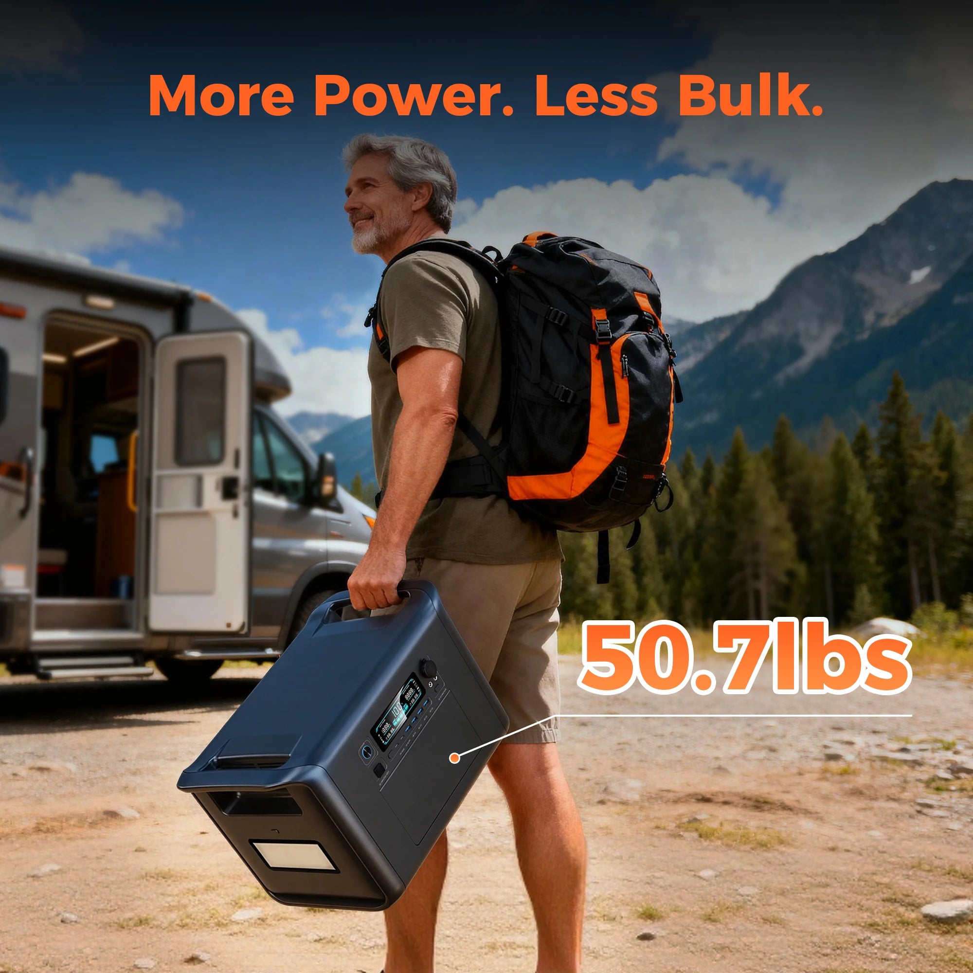 CTOLITY AP2000 2400W Portable Solar Generator 2048Wh LiFePO4 Battery Power Station AC Outlet Pure Sine Wave Emergency Power Supply for Camping Travel and Home Emergency Use