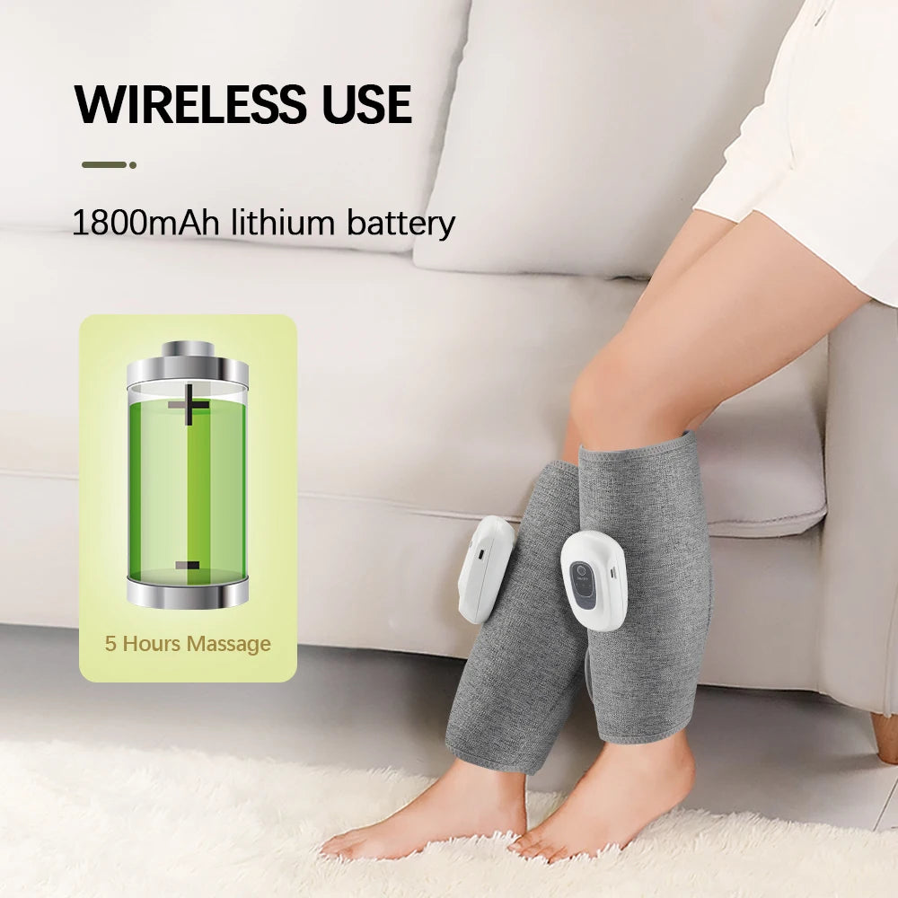 Electric Calf Massager with Heat – Rechargeable Wireless Muscle Relief Body Shaping Massage Equipment Tidesmit