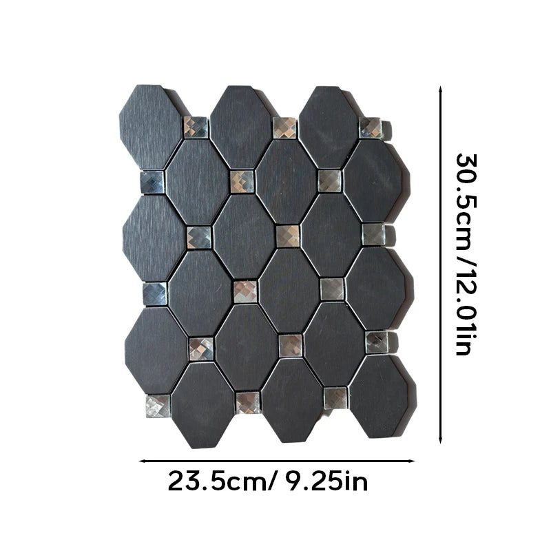 1pc Self -Adhesive Wall Sticker TV Backdrop Backsplash Mosaic Sticker Bathroom Kitchen Mosaic Peel and Stick Wall Tile