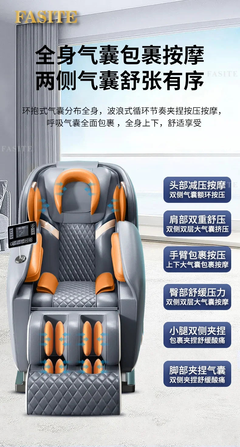 Massage Chair Recliner: Tibetan Blue Electric Sofa for Muscle Relief Massage Chairs Tidesmit