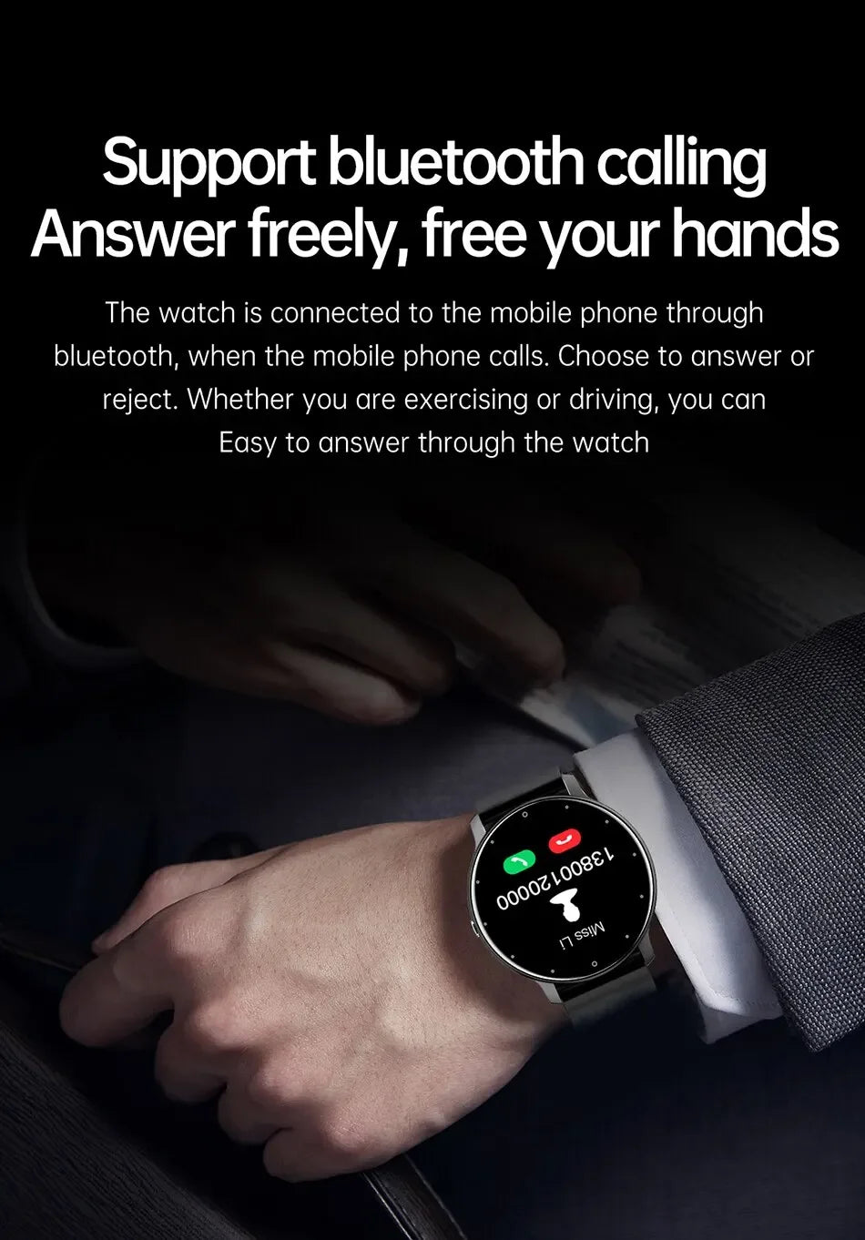 ZL02D Men Smart Watch Full Touch Screen Sport Fitness Tracker IP68 Waterproof Bluetooth Smartwatch for Men Women Smartphone 2023