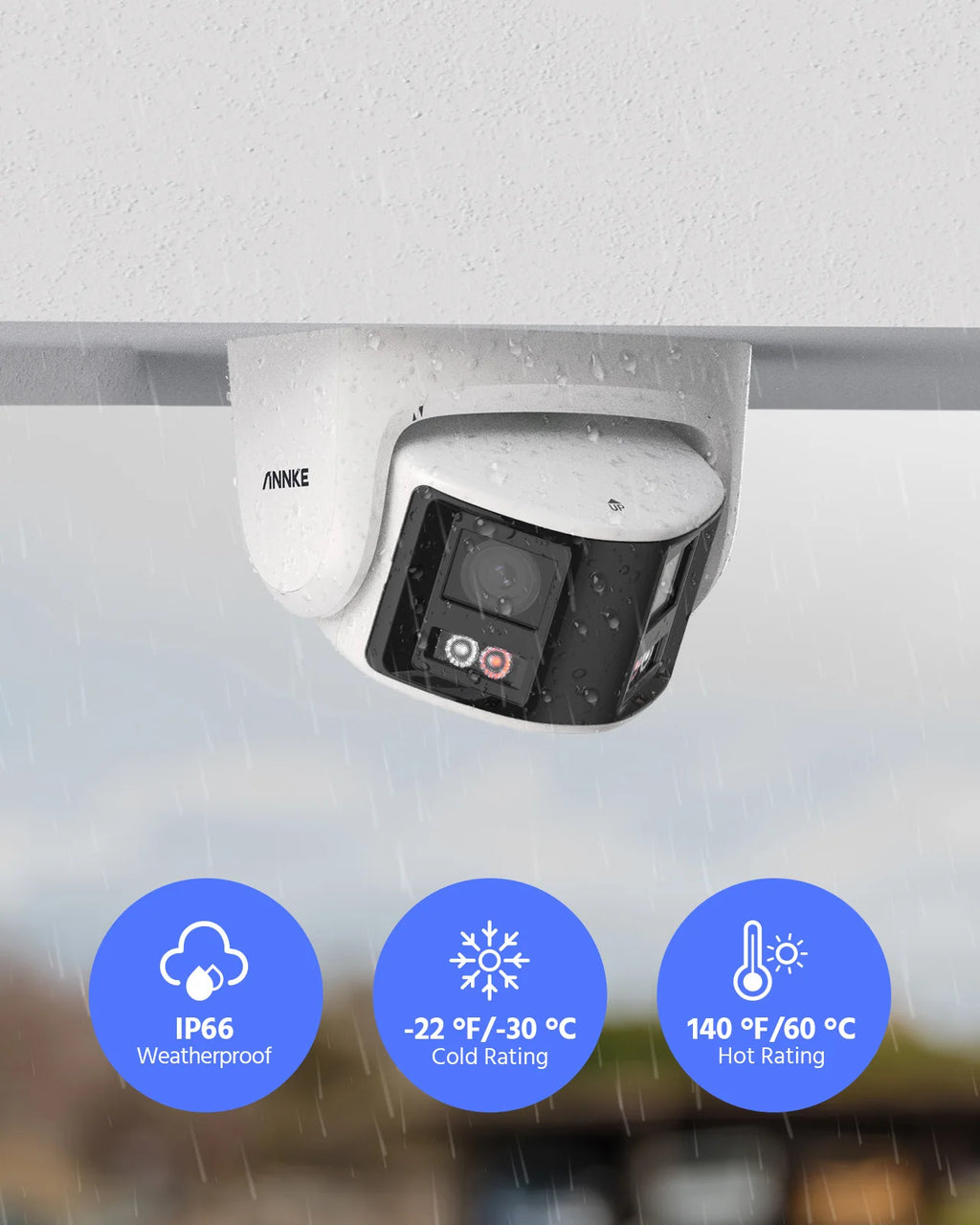 ANNKE Smart Home 180° 8MP/6MP DUO POE Dual Lens Wide View Outdoor Video POE Camera,4K AI Human Detect,8MP Security CCTV Camera