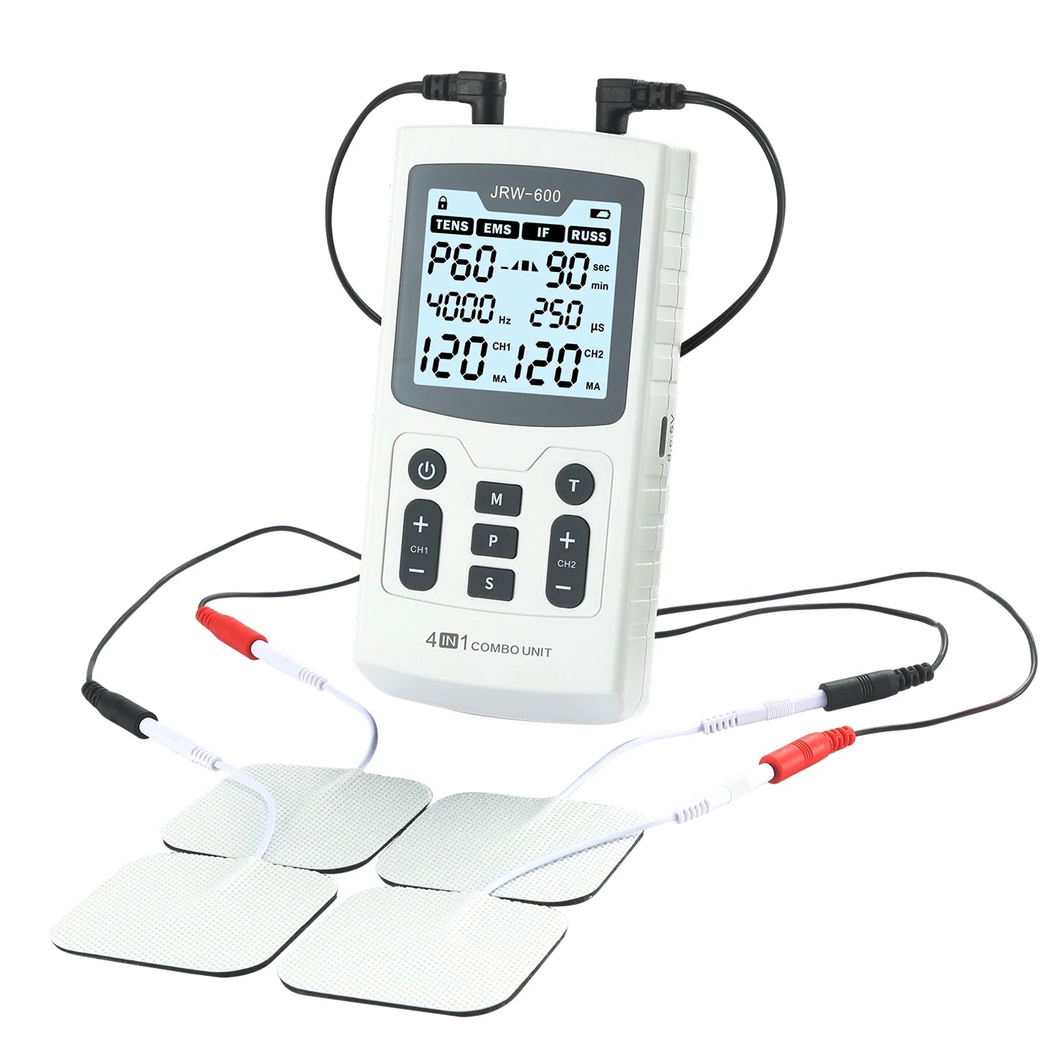 TENS Muscle Stimulator 4-in-1 Massager with Heat Therapy Back Massage Instrument Dark Green Tidesmit