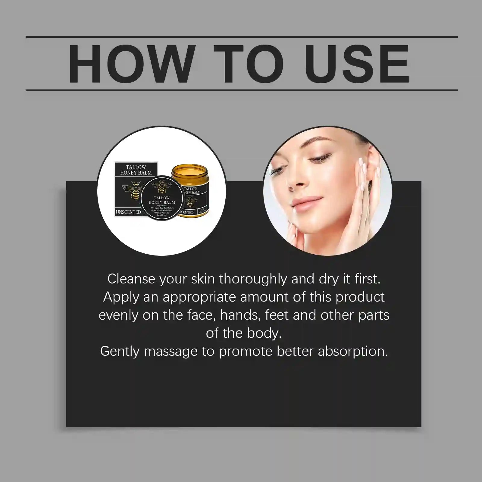 Beef Tallow and Honey Lip Treatment - 100g Moisturizing Balm Lip Care Tidesmit