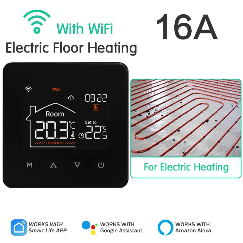 WiFi Smart Floor Heating Thermostat for Precise Home Temperature Control Electric Heating China Mainland Tidesmit