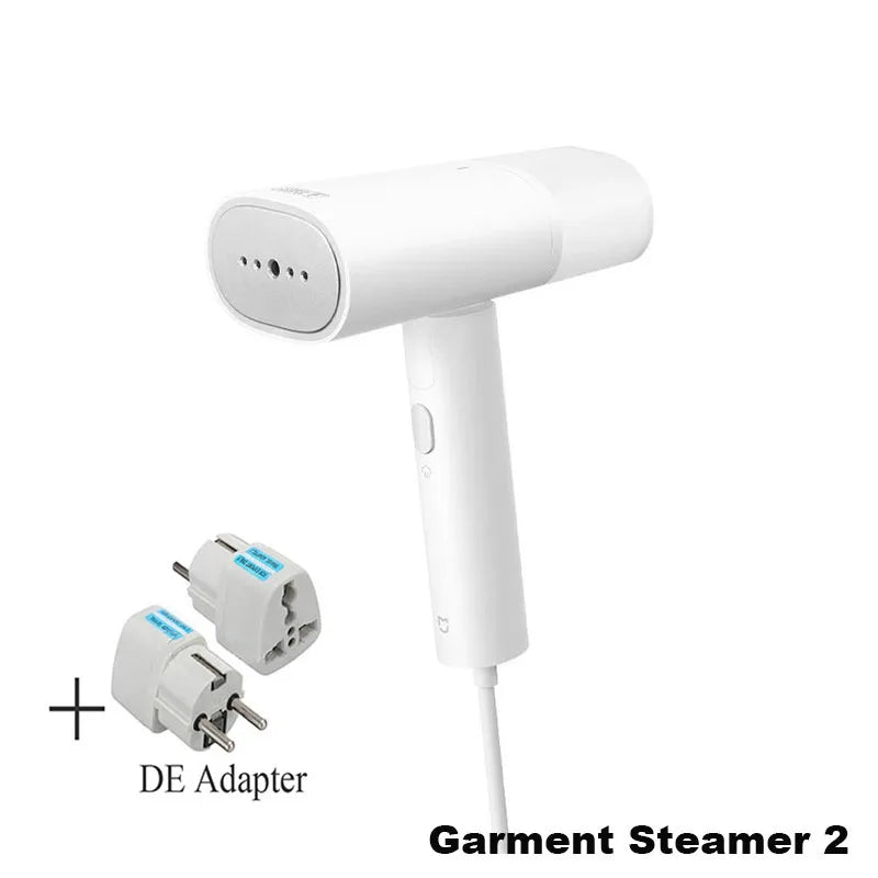 Tidesmit MIJIA Handheld Garment Steamer 2 showing portable foldable design for flat ironing and mite removal