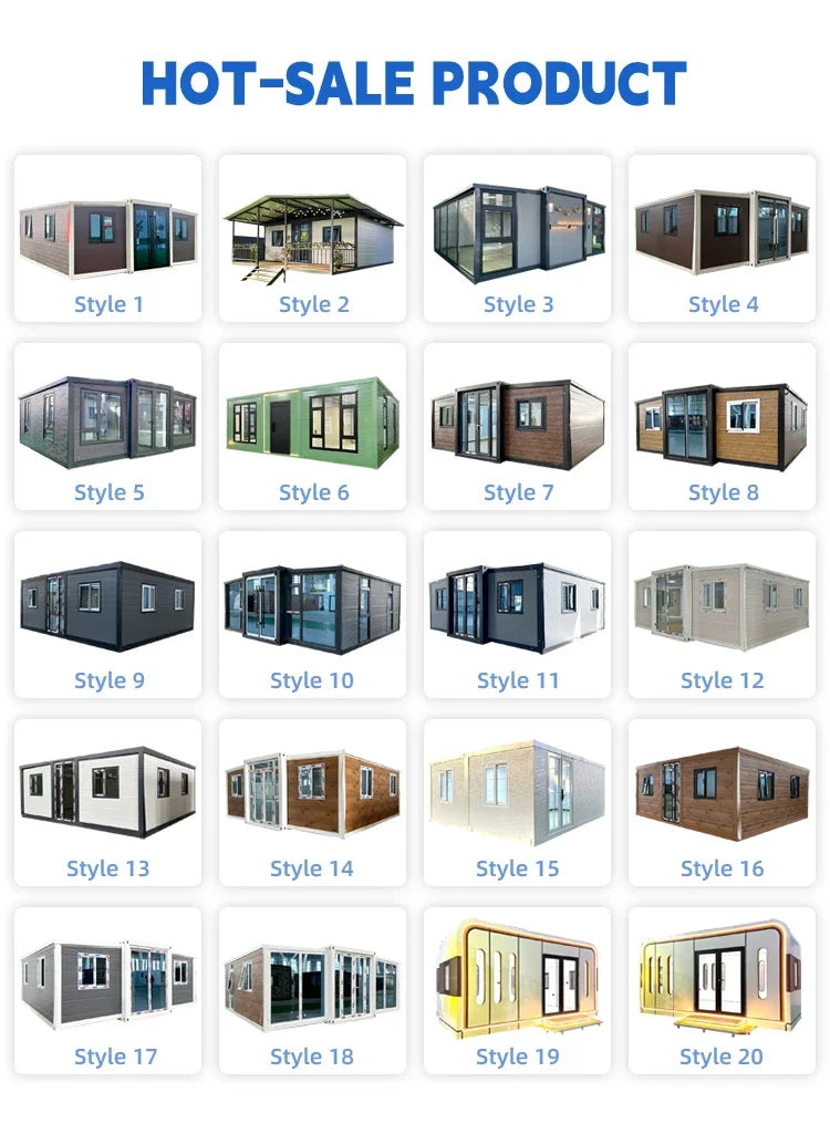 Ready Ship Luxury 40 Ft 20ft Prefab Mobile Container House 2 Bedroom Steel Prefabricated Home Local Standards Villas Outdoor Use