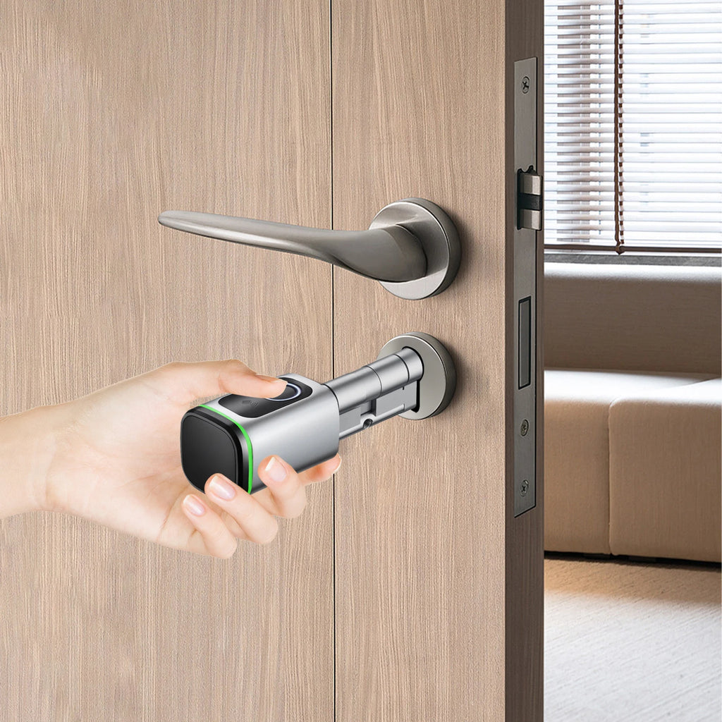 Advanced Smart Lock 4-in-1 Fingerprint/APP/Card/Key IP53 Waterproof 100 Users Alloy Durable for Home Hotel Apartment Door