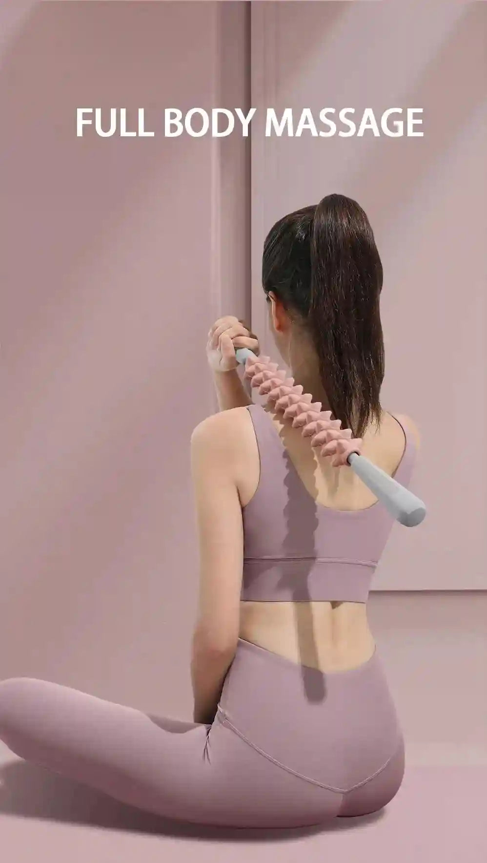 Massage Roller Stick for Deep Muscle Relief | Tidesmit Ergonomic Tool Massage Roller Tidesmit