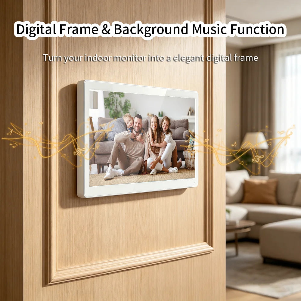 ANJIELO Doorbell Video Intercom System 5IN1 Unlock Tuya Smart Digital Frame Background Music Detection Preview NEW 2026