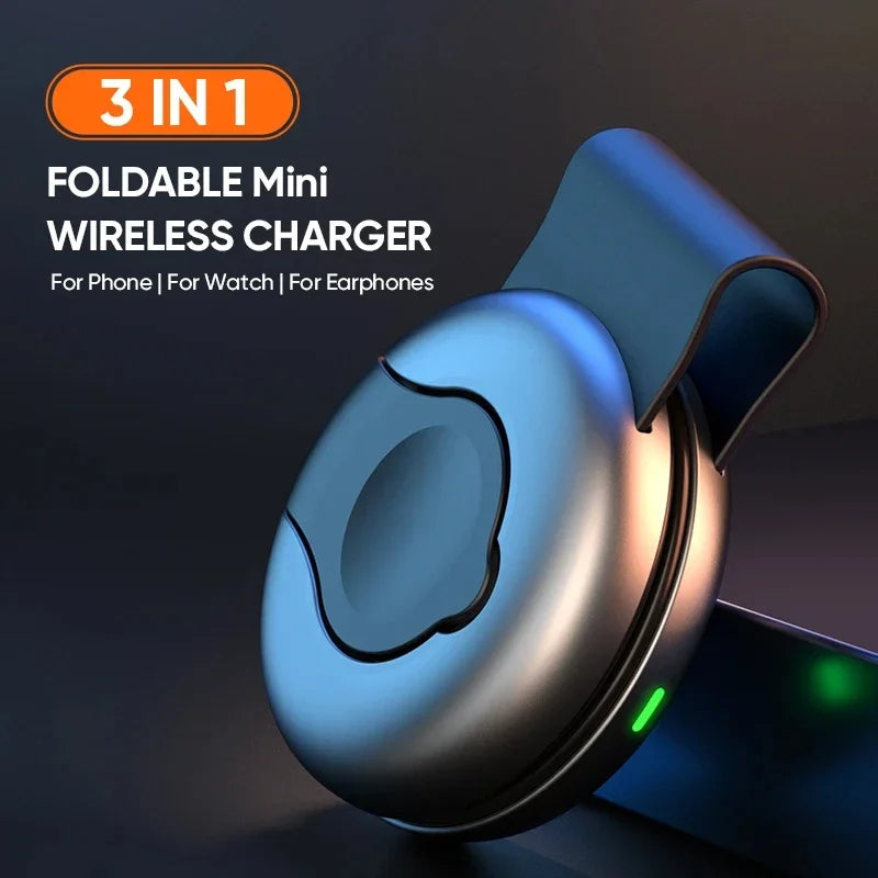 3-in-1 Wireless Charger | Qi Certified Foldable MagSafe Dock YW10 Tidesmit