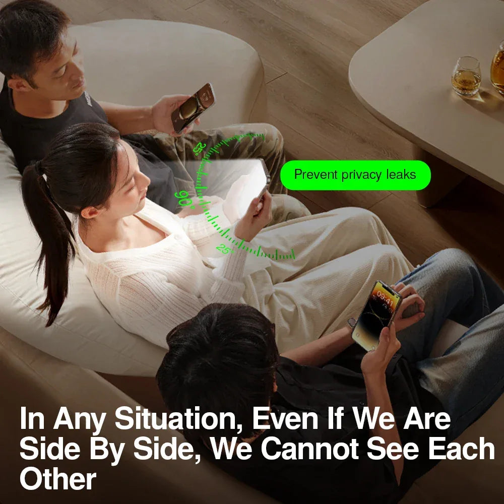 Privacy Screen Protector for iPhone 16 Pro Max - 9H Tempered Anti-Spy Glass Tidesmit