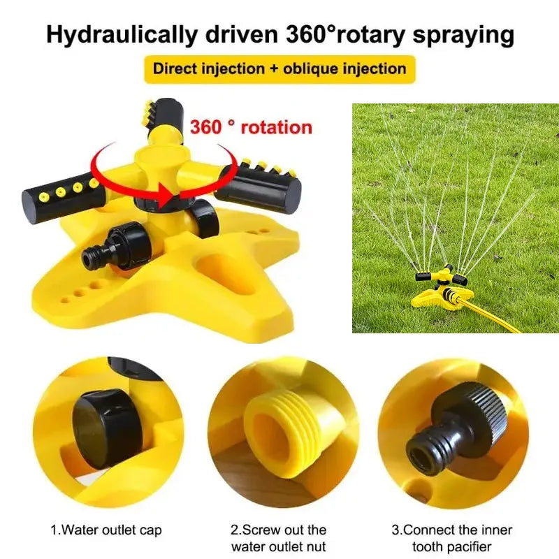 360 Degree Rotating Automatic Sprinkler For Garden Watering Watering Land And Lawn Can Be Connected In Series With Sprinkler