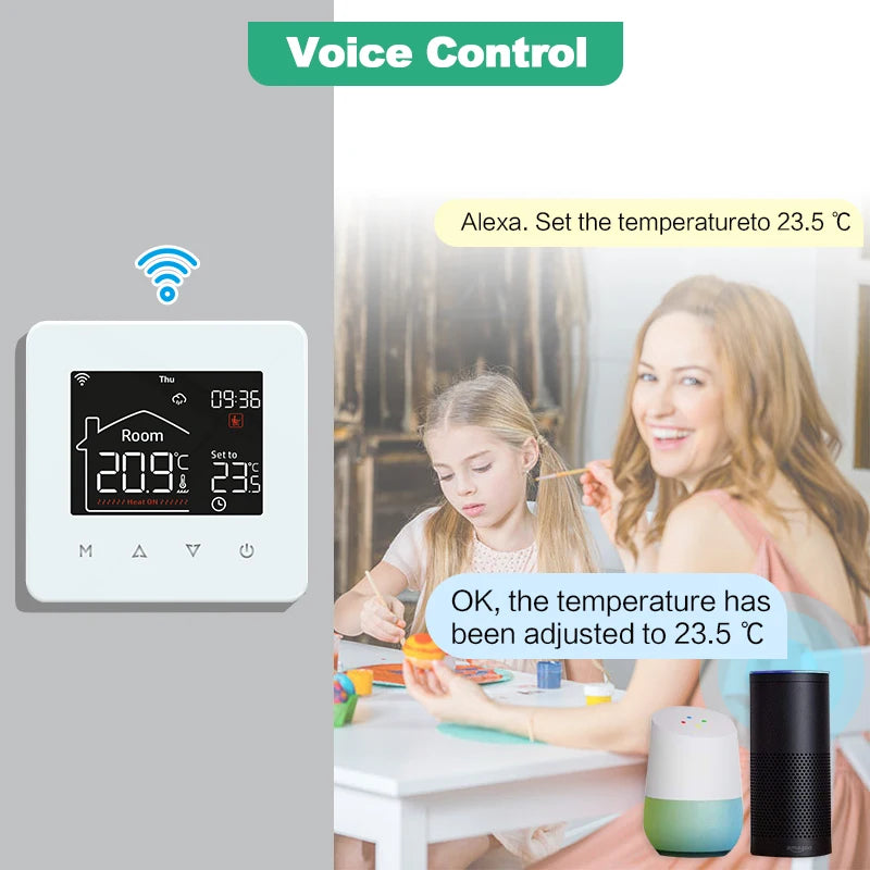 Tuya Smart Home Wifi Thermostat For Underfloor Heating Smart Thermostat Boiler Temperature Controller 220V Alexa Google Home