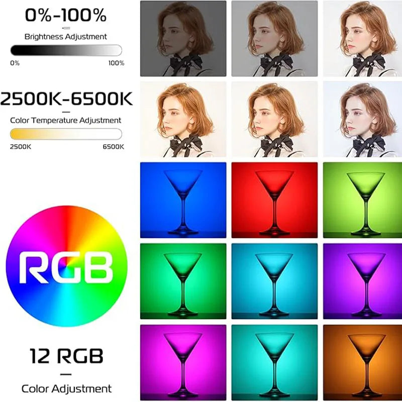 RGB Video Light for Camera & Smartphone - VL66 Portable LED Tidesmit