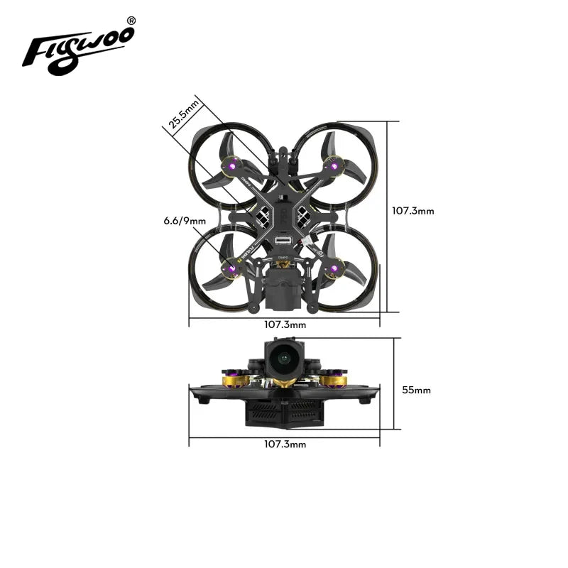 Flywoo Flylens 75 HD O4 FPV Drone | Compact 2S Racing Quadcopter Tidesmit