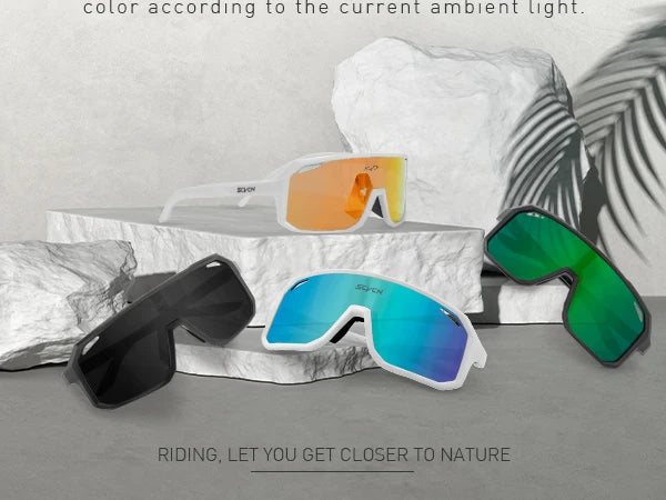 SCVCN MTB UV400 Goggles Bicycle Riding Sunglasses Fashion Sunglasses Street Outdoor Cycling Glasses Sports Bike for Men Eyewear