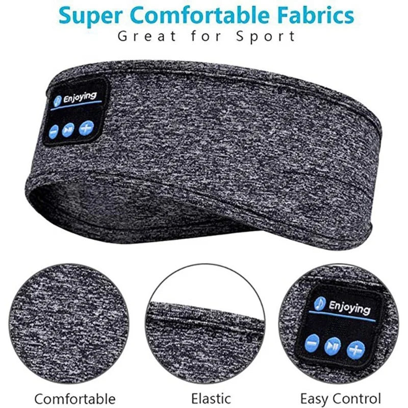Wireless Sleep Headphones Headband - Breathable Soft Bluetooth Fabric Tidesmit