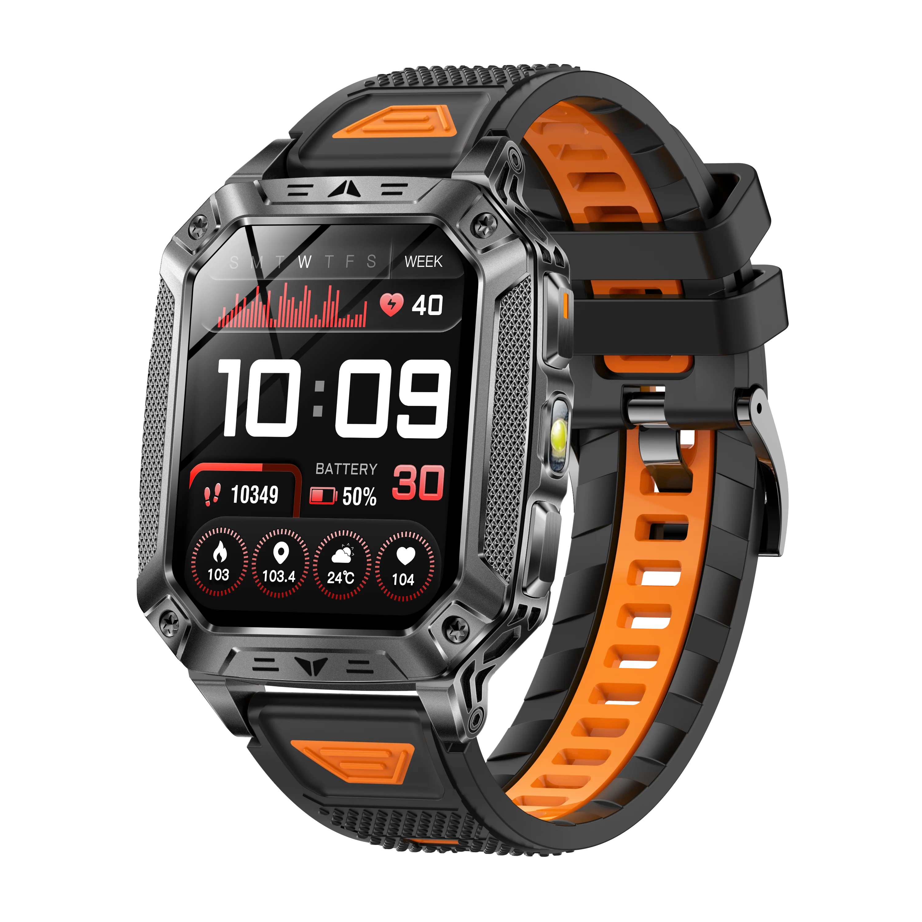 YLL-AK86 Outdoor Sport for Smart Watch Fitness Tracker Sleep Tracker IP67 AMOLED Screen Heart Rate Monitor Magnetic Charging