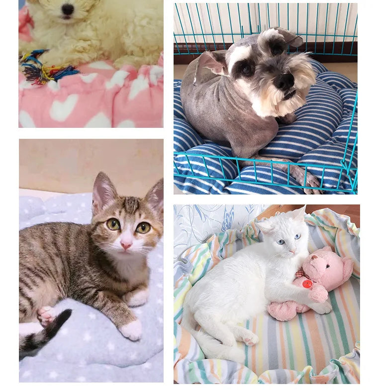 Creative Soft Warm Pet Bed Nest Dual-Use Adjustable Drawstring Pet Nest Bed Pet Cushion For Cats Puppies Pet Supplies