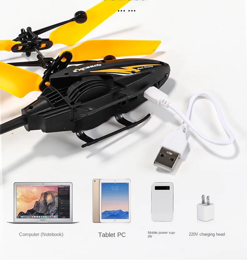 RC Helicopter Drone with Gesture Control - Durable Smart Toy for Beginners Tidesmit